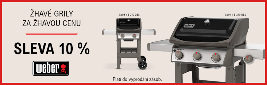 Sleva 10% na grily Weber Spirit II E-210 a E-320